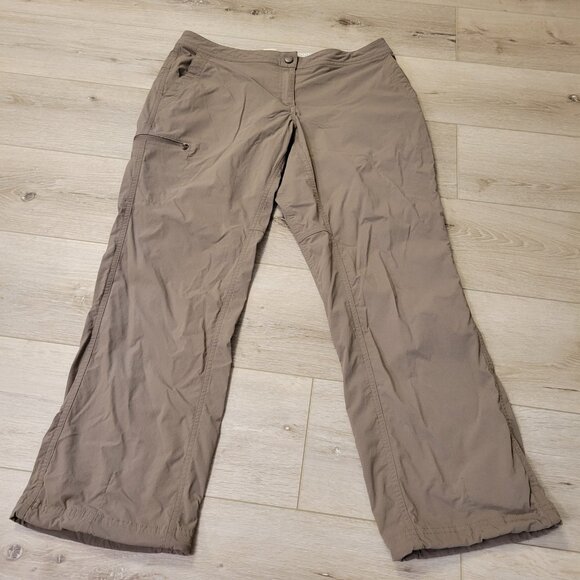 LL Bean Pants Womens Brown 12P Nylon Spandex Blend Outdoor Hiking Camping Active - Picture 1 of 4